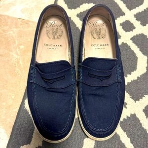 Navy Blue Men’s Cole Haan Canvas Penny Loafer